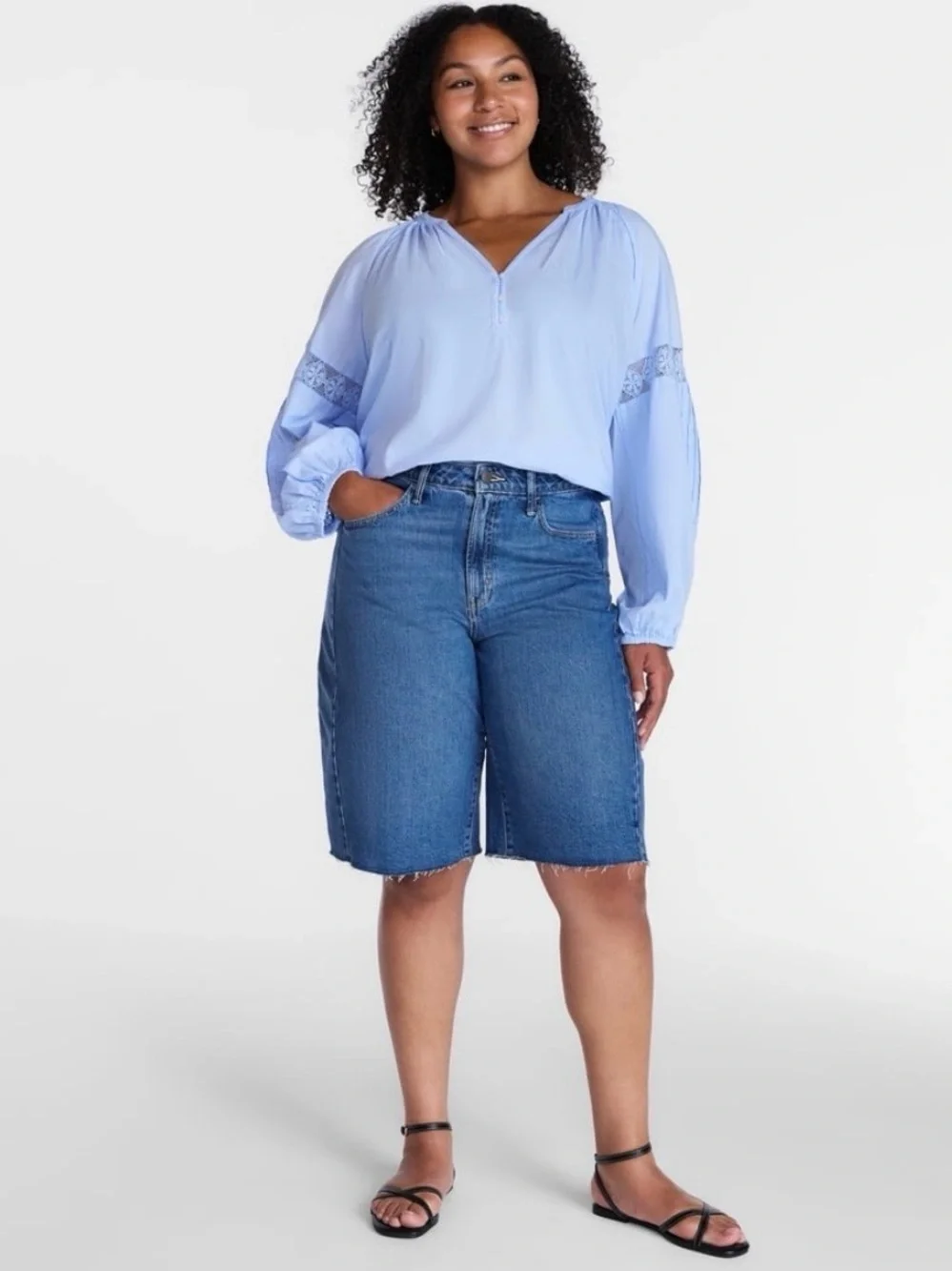 Women’s Barrel Bermuda Shorts  - Dark Blue